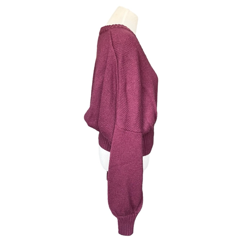 Farm Rio Bubble Knit Cardigan in Burgundy Women’s Large - Picture 9 of 11